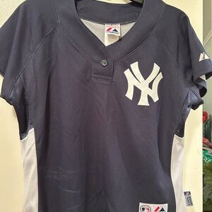 Majestic Navy and White Kids Jersey